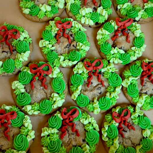 Holiday Wreath Chocolate Chip Cookies